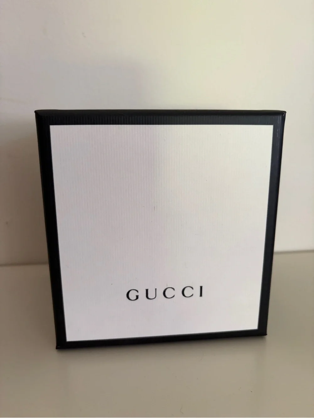 Gucci Men’s Jewelry Box in White with Black Trim